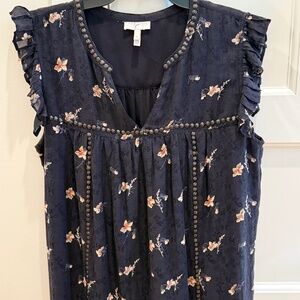 Joie Black Floral Top